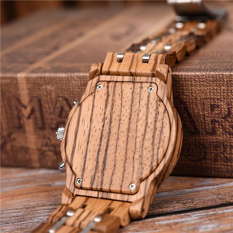 Stilvolle Uhr aus Zebraholz für Charakterstarke Männer - Gentiuss