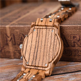 Stilvolle Uhr aus Zebraholz für Charakterstarke Männer - Gentiuss