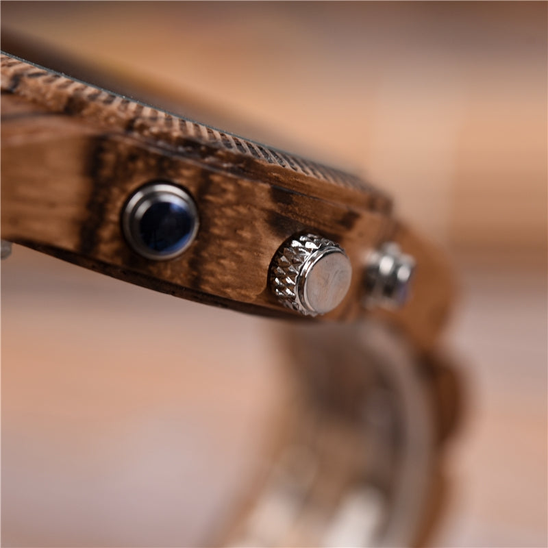 Stilvolle Uhr aus Zebraholz für Charakterstarke Männer - Gentiuss