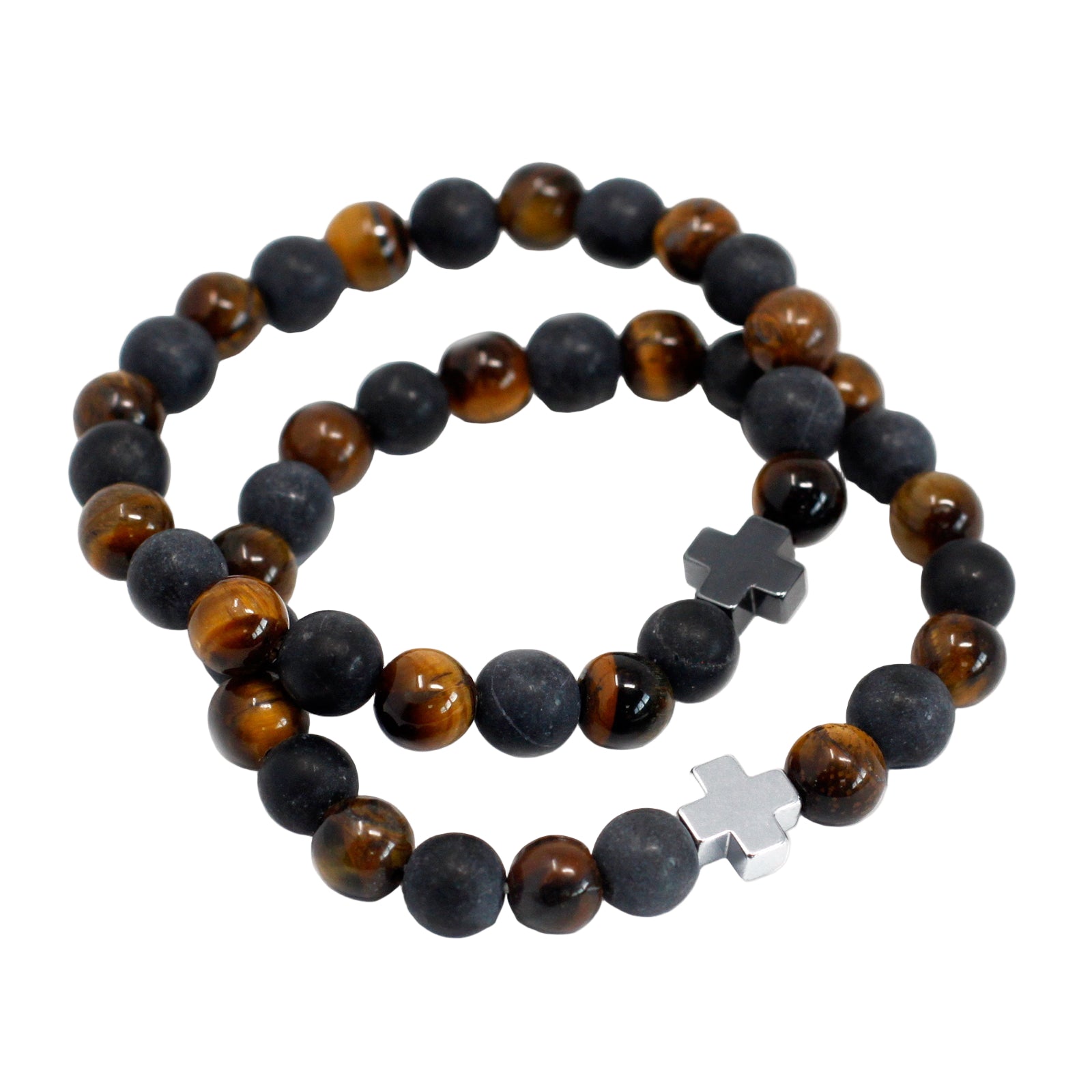 Set mit 2 Edelstein-Freundschaftsbändern - Power - Gentiuss