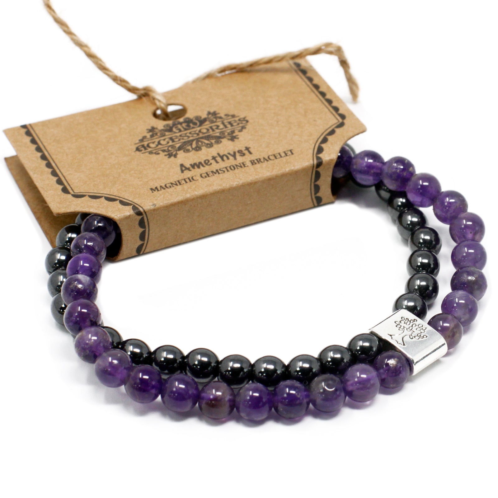 Magnetisches Edelsteinarmband - Amethyst - Gentiuss
