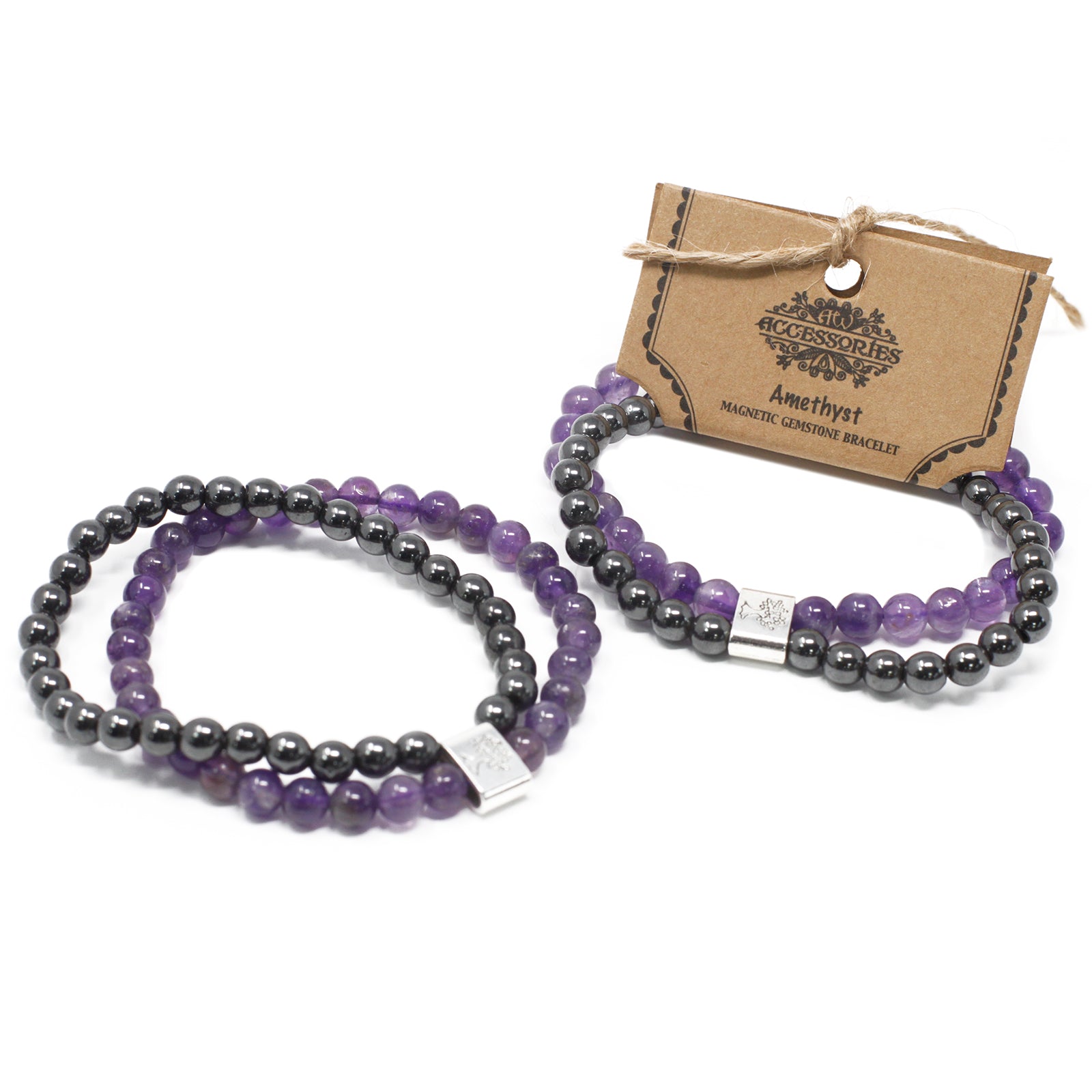 Magnetisches Edelsteinarmband - Amethyst - Gentiuss
