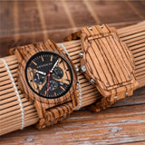 Stilvolle Uhr aus Zebraholz für Charakterstarke Männer - Gentiuss