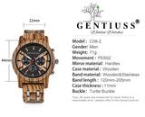 Stilvolle Uhr aus Zebraholz für Charakterstarke Männer - Gentiuss