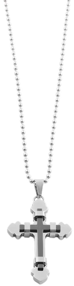 Unisex Kugelkette mit Kreuz Anhänger - Gentiuss