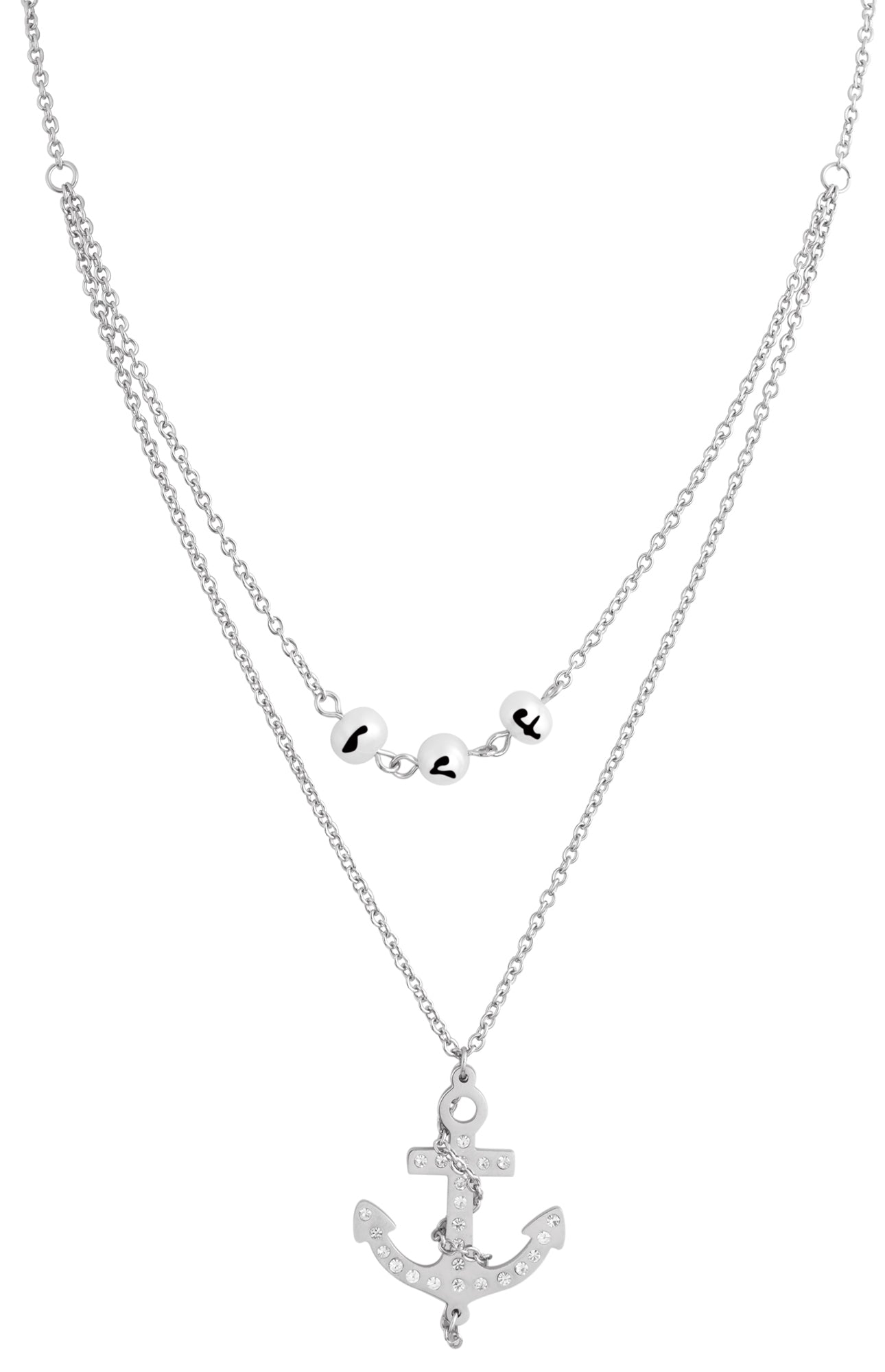 Damen Ankerkette mit Süßwasserperle aus Edelstahl - Gentiuss