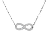 Damen Schmuckset aus Edelstahl-Kette und Ohrstecker-Unendlichkeit-Gentiuss