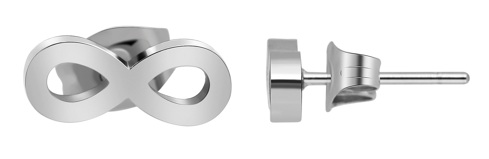 Damen Schmuckset aus Edelstahl-Kette und Ohrstecker-Unendlichkeit-Gentiuss