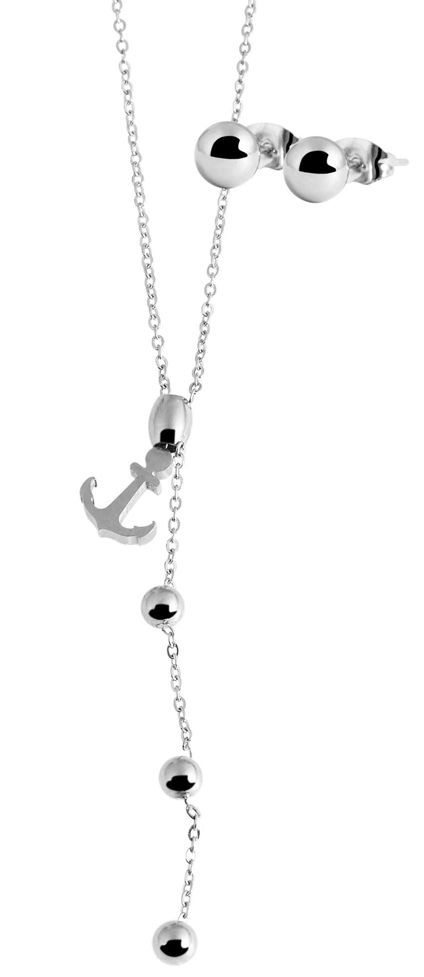 Damen Edelstahl Schmuckset -Anker-Gentiuss