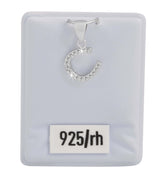 925/Echt Silber Hufeisen Anhänger mit Zirkoniabesatz - Gentiuss