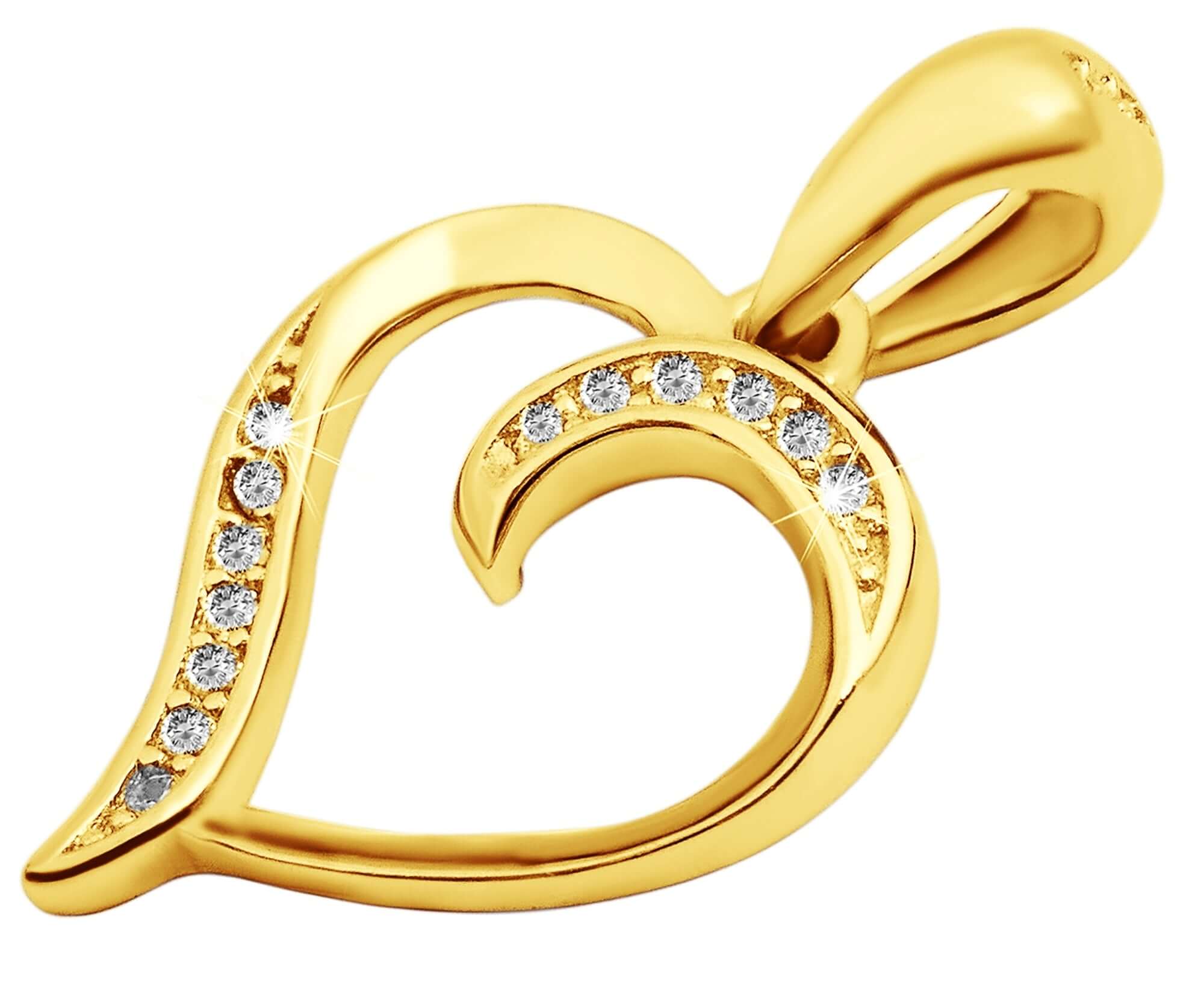 925/-Echt Silber Anhänger Herz ohne Kette - Gentiuss