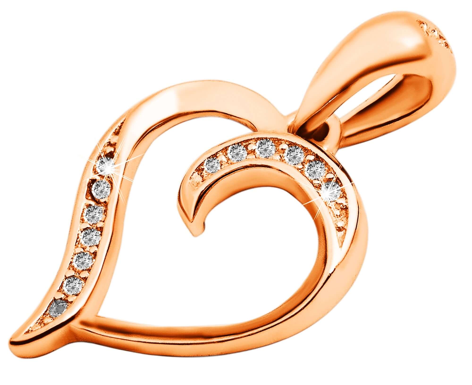 925/-Echt Silber Anhänger Herz ohne Kette - Gentiuss