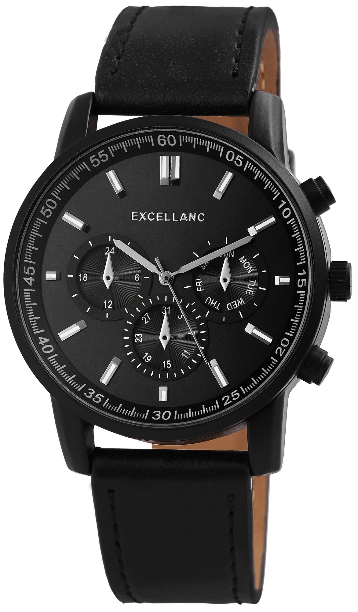 Herrenuhr Excellanc mit Lederimitationsarmband - Gentiuss