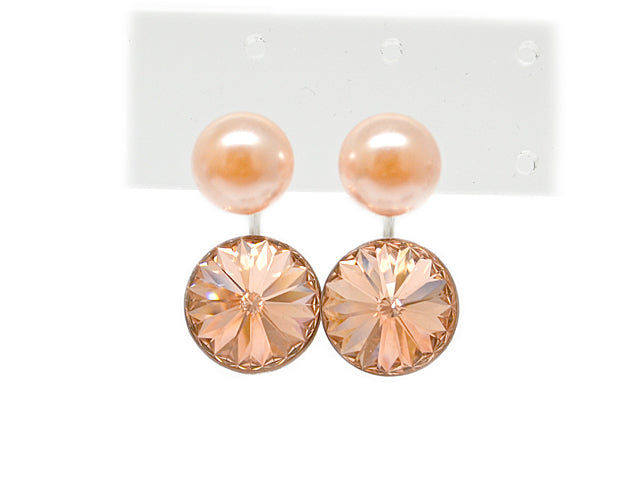 Damen Ohrhänger Silber-Perl-Swarovski-White Crystal - Gentiuss