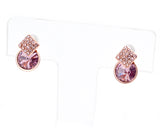 Edelstahlohrstecker Rosevergoldet-Swarovski Crystals - Gentiuss