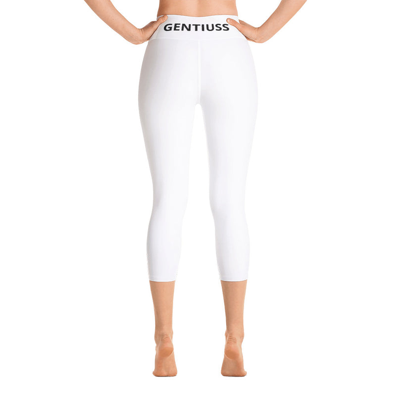 Weiße Yoga-Capri-Leggings - Gentiuss