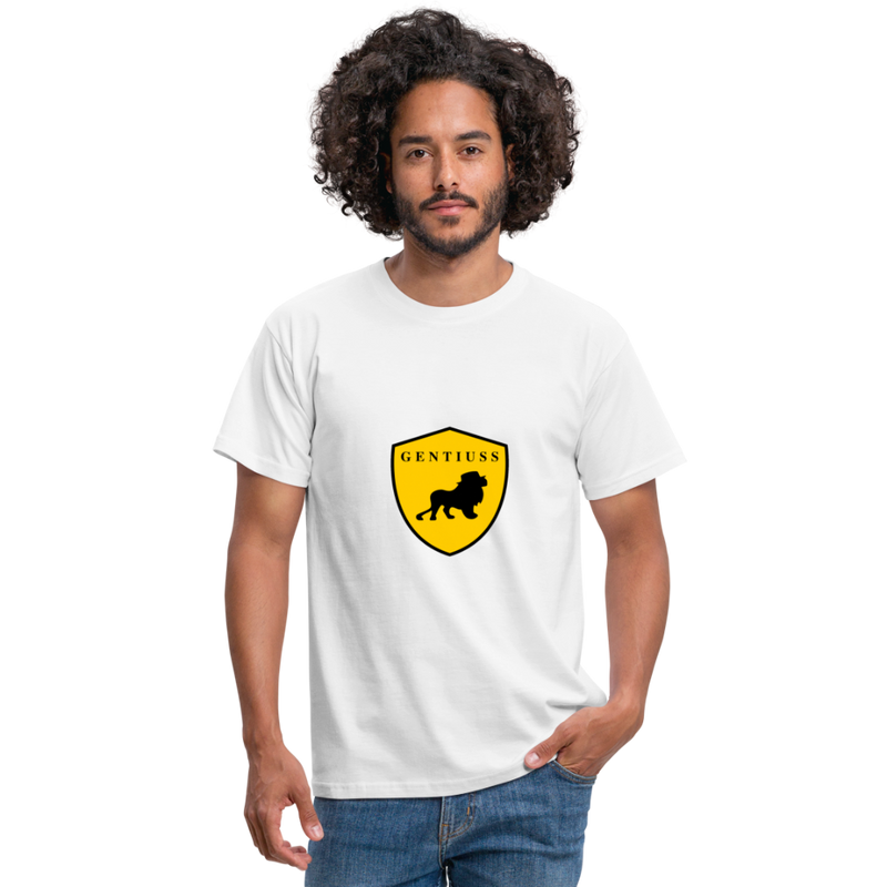 Männer T-Shirt - weiß-Klassisch geschnittenes T-Shirt für Männer-Gentiuss
