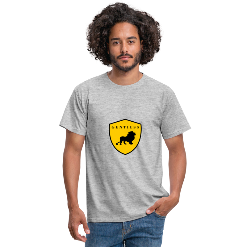 Männer T-Shirt - Grau meliert-Klassisch geschnittenes T-Shirt für Männer-Gentiuss